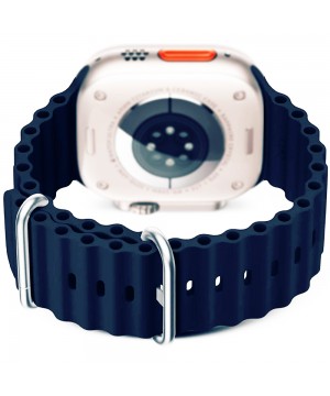 Curea silicon pentru Apple Watch Ultra/8/7/6/5/4/3, Display 49/45/44/42 mm, Albastru inchis, BEYOND Watch (BAA02S-22) oferit de magazinul Japora