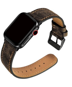 Curea piele Apple Watch 8/7/6/5/4/3/Ultra, Display 49/45/44/42 mm, Maro Vintage, BEYOND Watch (BAA05L) oferit de magazinul Japora
