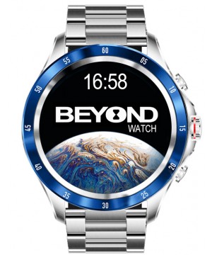 BEYOND Watch Earth 2 Series, Silver-Blue, Stainless Steel (EAR22M) oferit de magazinul Japora