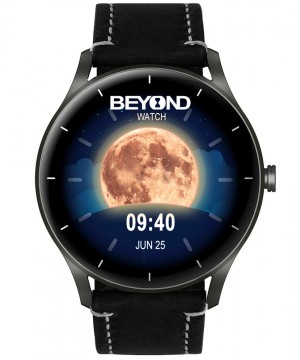 BEYOND Watch Moon 2 Series, Black Leather (MON21L) oferit de magazinul Japora
